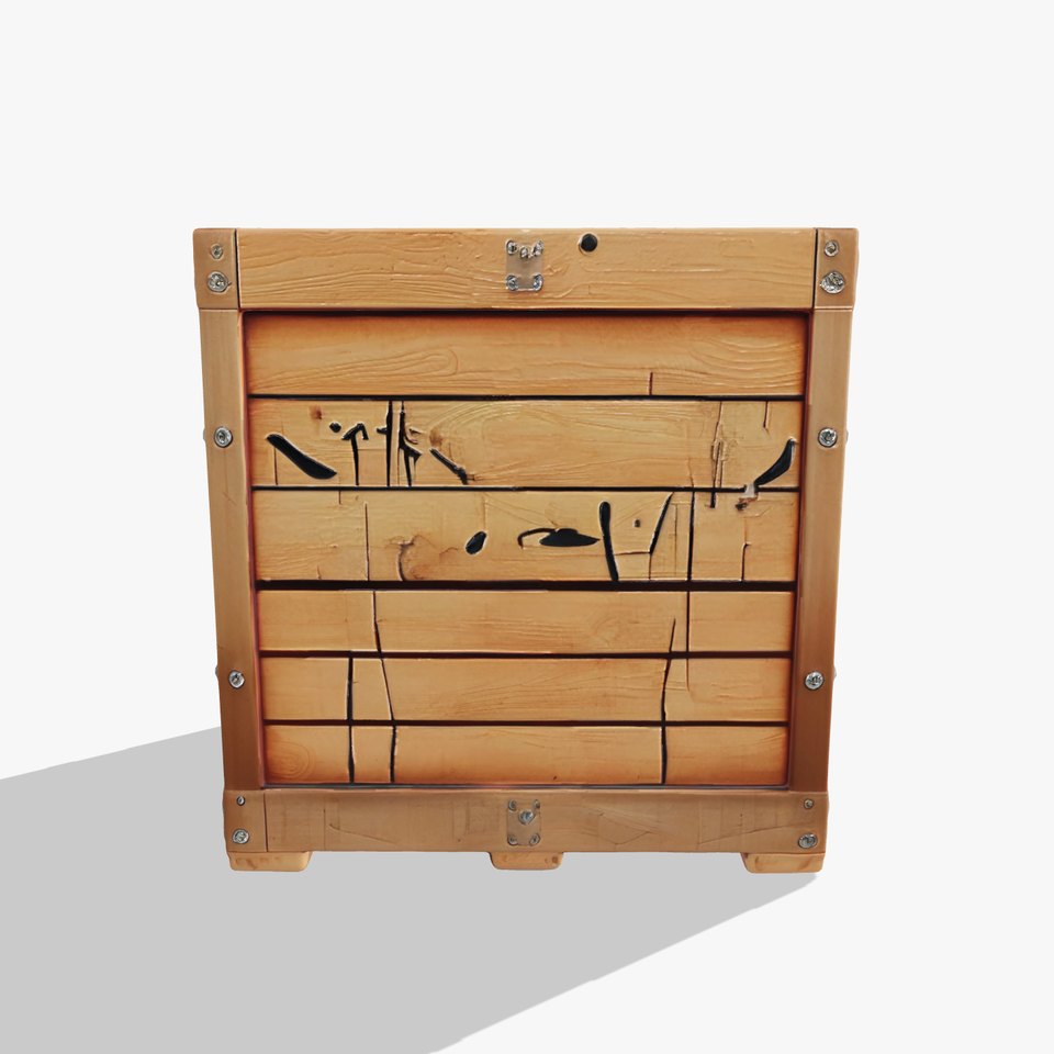 Urban Wooden Crate Model Pack with Graffiti